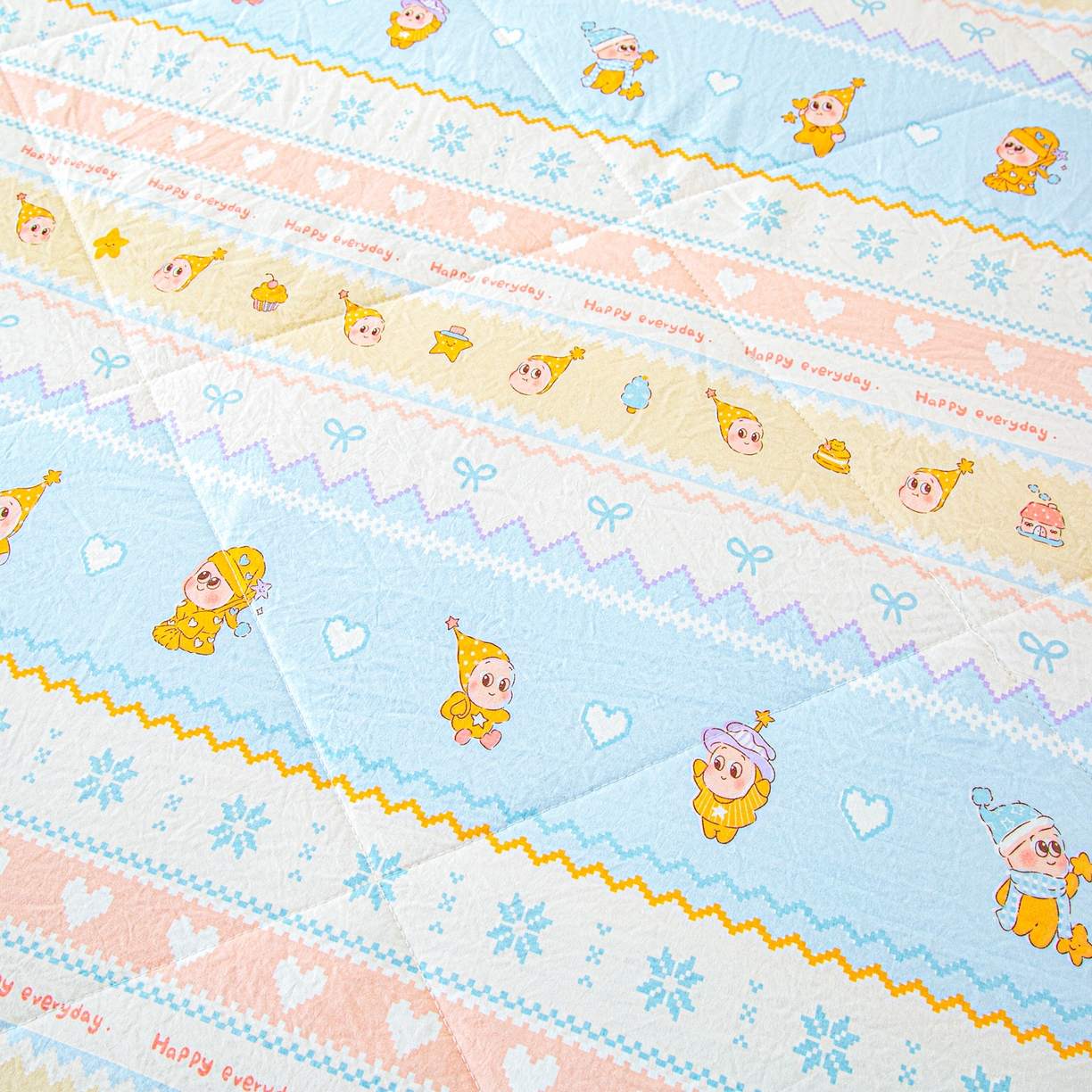 91家纺网 家纺一手货源 找家纺 美之润家纺 2026新款棉花新疆棉花被印花夏被学生单人宿舍夏被 童话梦境