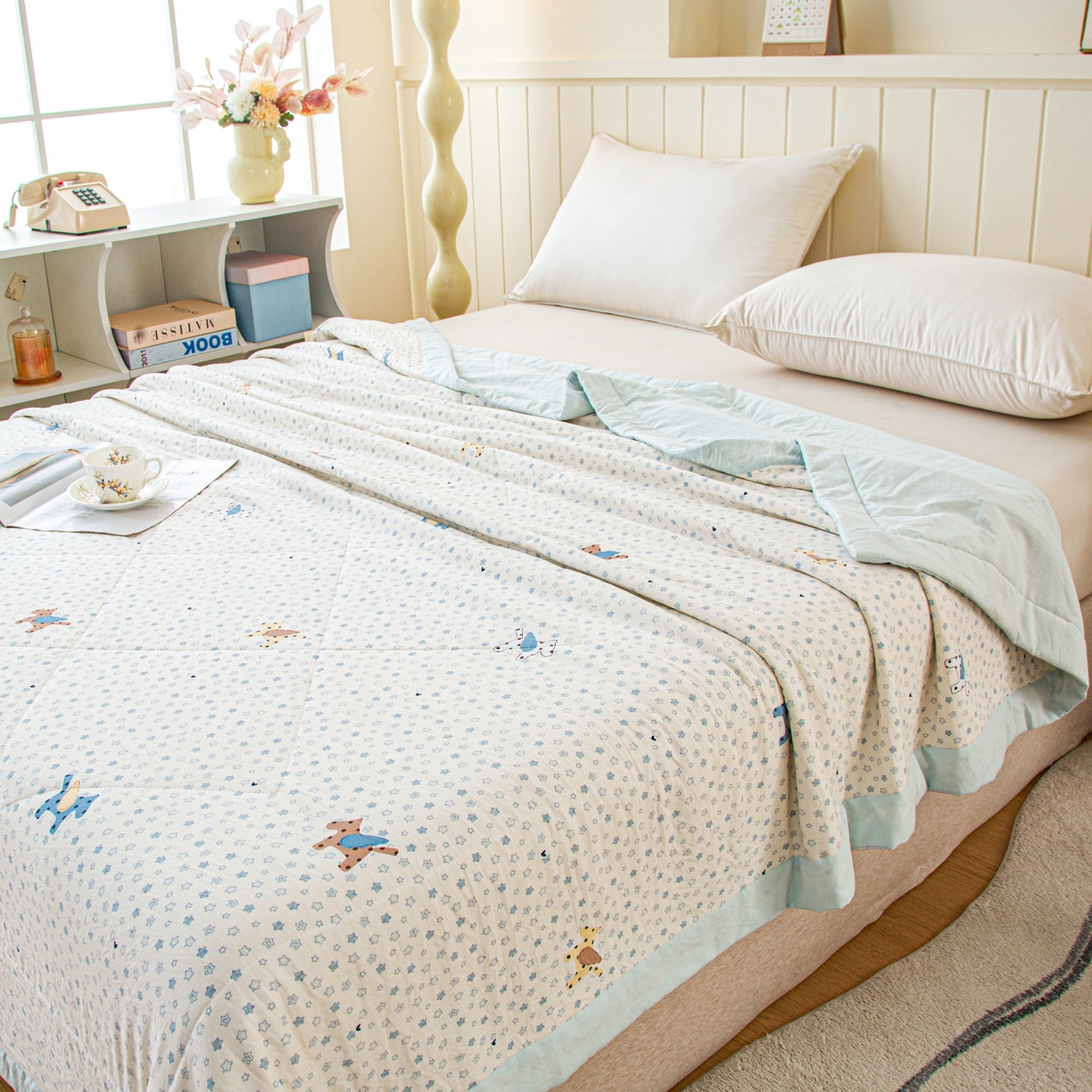 91家纺网 家纺一手货源 找家纺 美之润家纺 2026新款棉花新疆棉花被印花夏被学生单人宿舍夏被 星马漫语