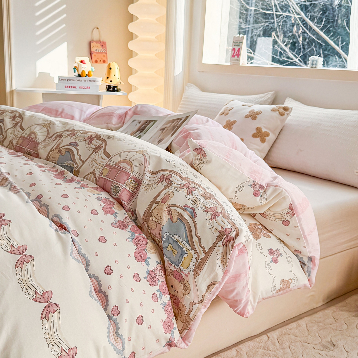 （总）小蓝孩家纺 2026新款12868全棉印花单被套(联系商家可打折，尺寸可定制)