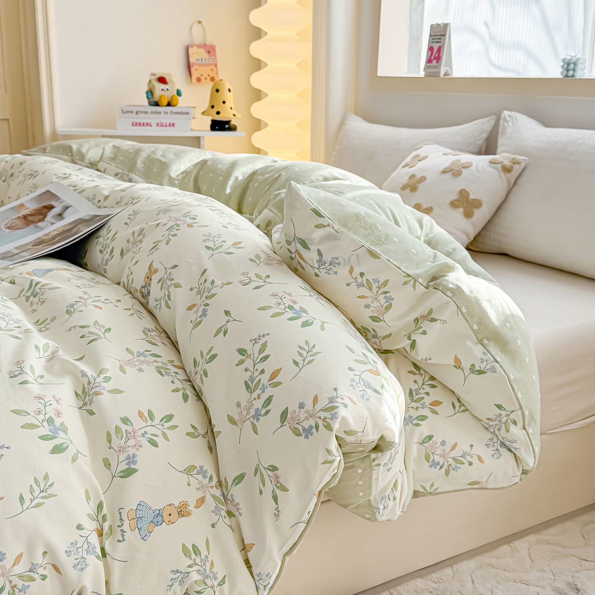 91家纺网 家纺一手货源 找家纺 （总）小蓝孩家纺 2026新款12868全棉印花单被套(联系商家可打折，尺寸可定制)