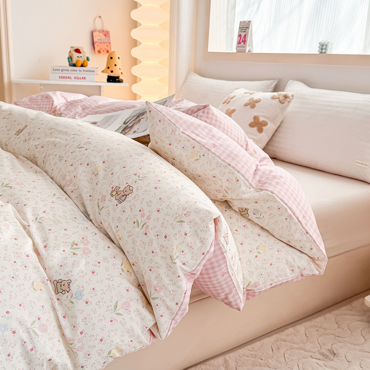 91家纺网 家纺一手货源 找家纺 （总）小蓝孩家纺 2026新款12868全棉印花单被套(联系商家可打折，尺寸可定制)