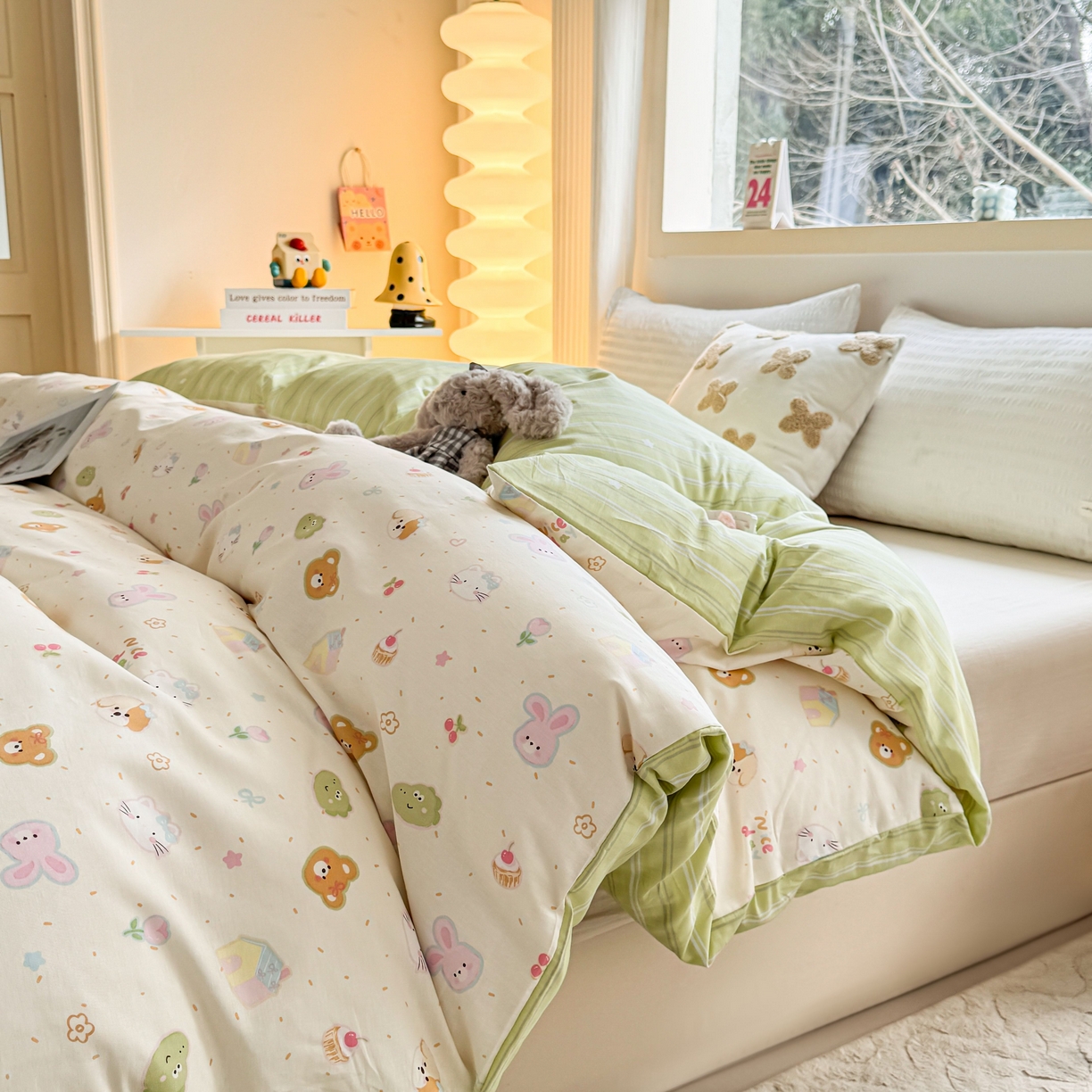 91家纺网 家纺一手货源 找家纺 小蓝孩家纺 2026新款12868全棉印花单被套(联系商家可打折，尺寸可定制) 假日小狗