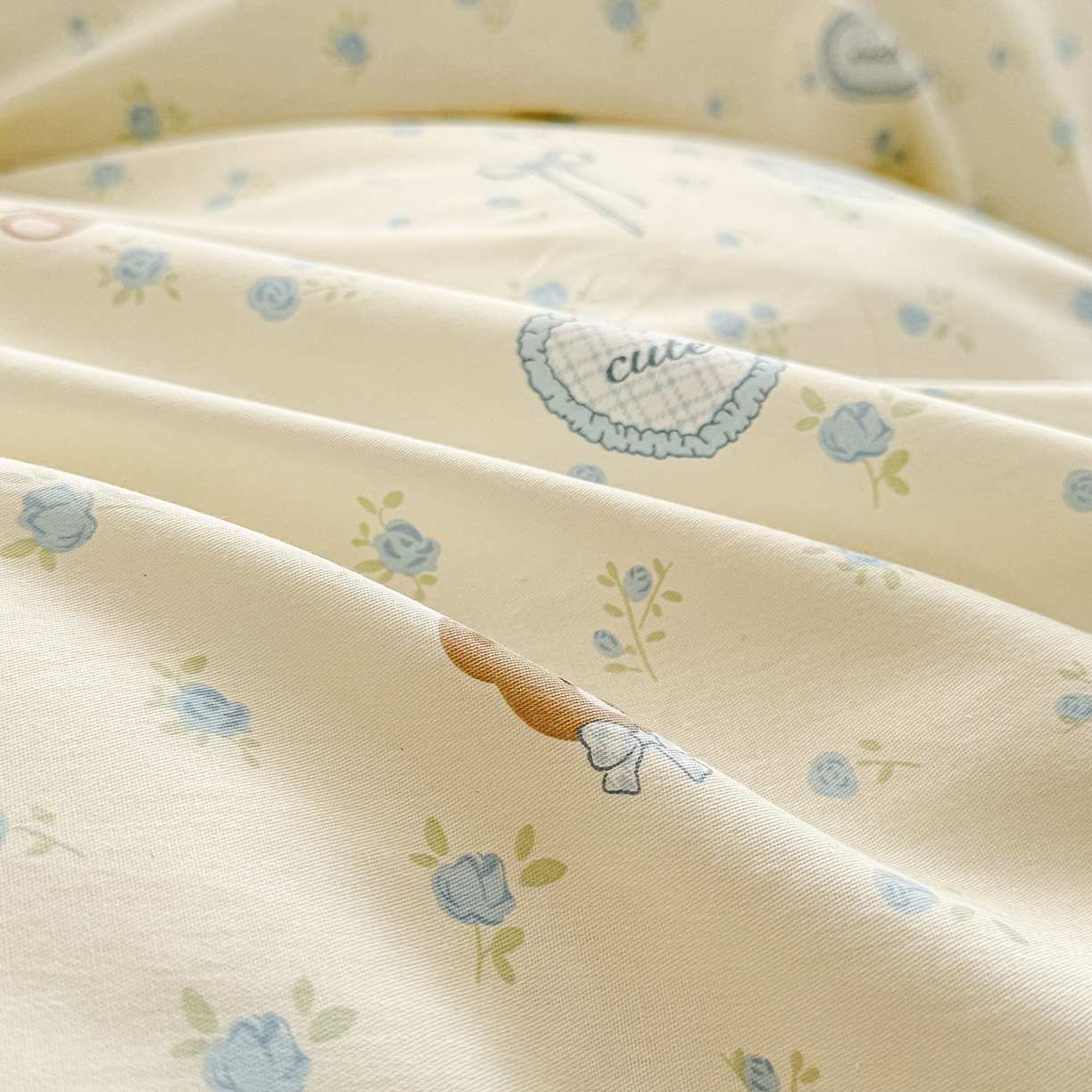 91家纺网 家纺一手货源 找家纺 小蓝孩家纺 2026新款12868全棉印花单被套(联系商家可打折，尺寸可定制) 告白兔