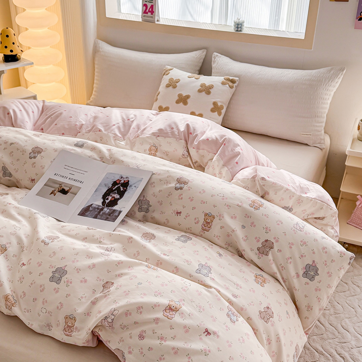 91家纺网 家纺一手货源 找家纺 小蓝孩家纺 2026新款12868全棉印花单被套(联系商家可打折，尺寸可定制) 奶酪幼儿园