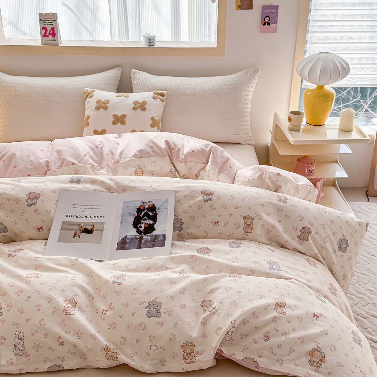 91家纺网 家纺一手货源 找家纺 小蓝孩家纺 2026新款12868全棉印花单被套(联系商家可打折，尺寸可定制) 奶酪幼儿园