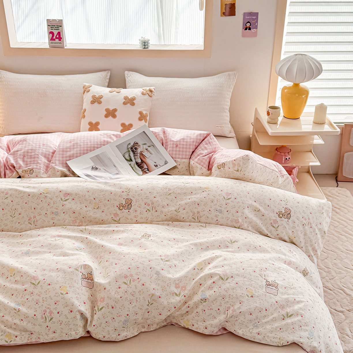 91家纺网 家纺一手货源 找家纺 小蓝孩家纺 2026新款12868全棉印花单被套(联系商家可打折，尺寸可定制) 丛林蜜语