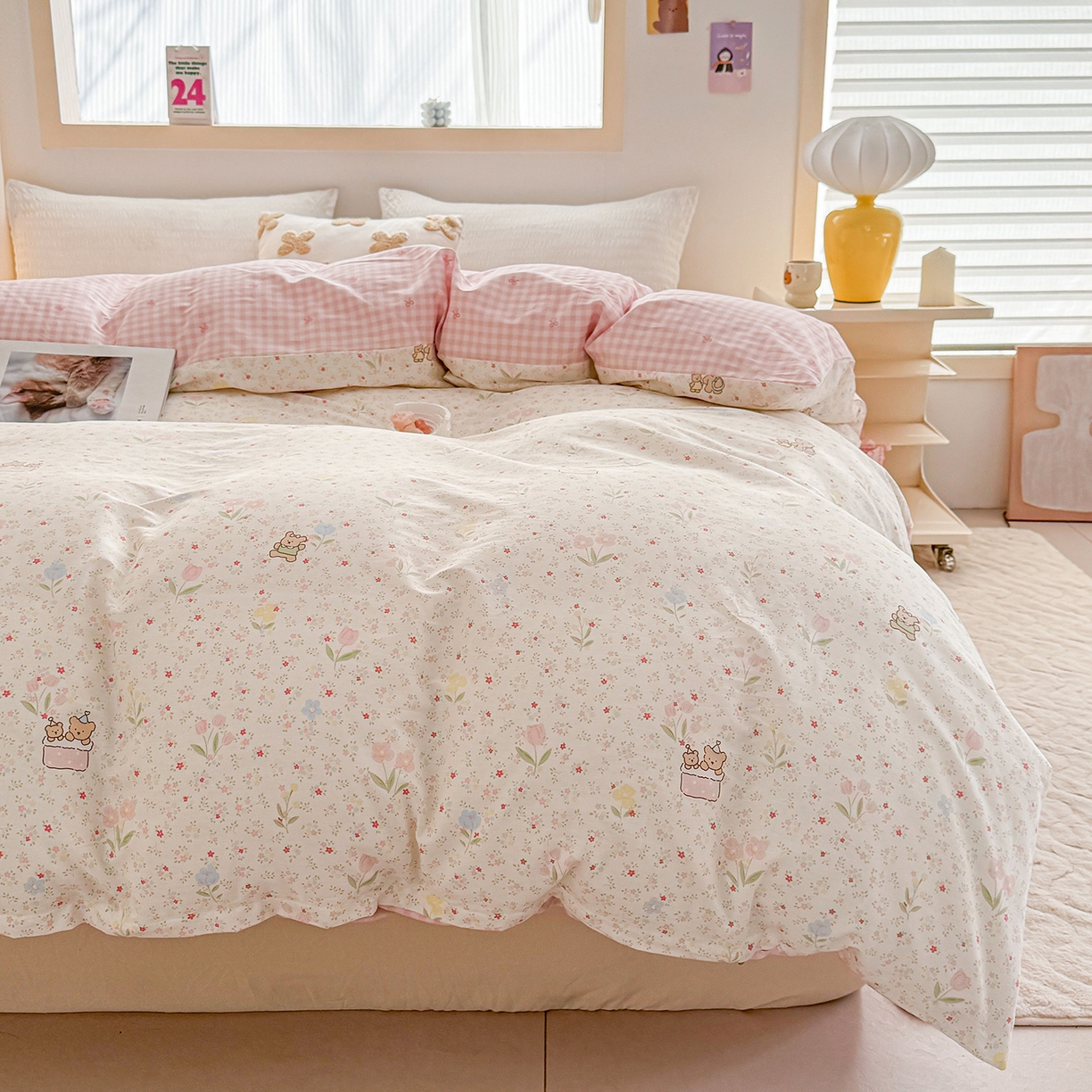 91家纺网 家纺一手货源 找家纺 小蓝孩家纺 2026新款12868全棉印花单被套(联系商家可打折，尺寸可定制) 丛林蜜语