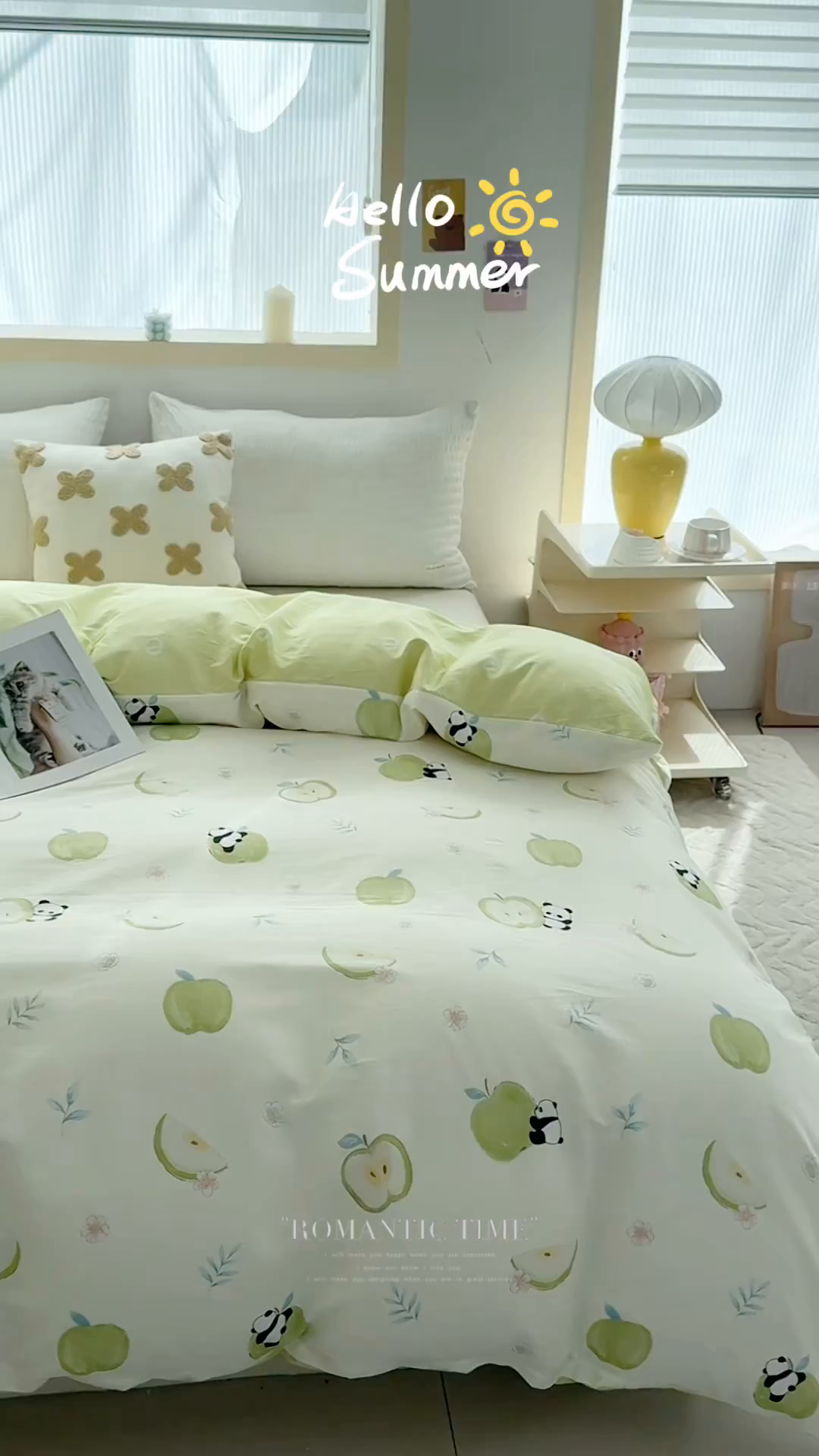 91家纺网 家纺一手货源 找家纺 小蓝孩家纺 2026新款12868全棉印花单被套(联系商家可打折，尺寸可定制) 果味小森林