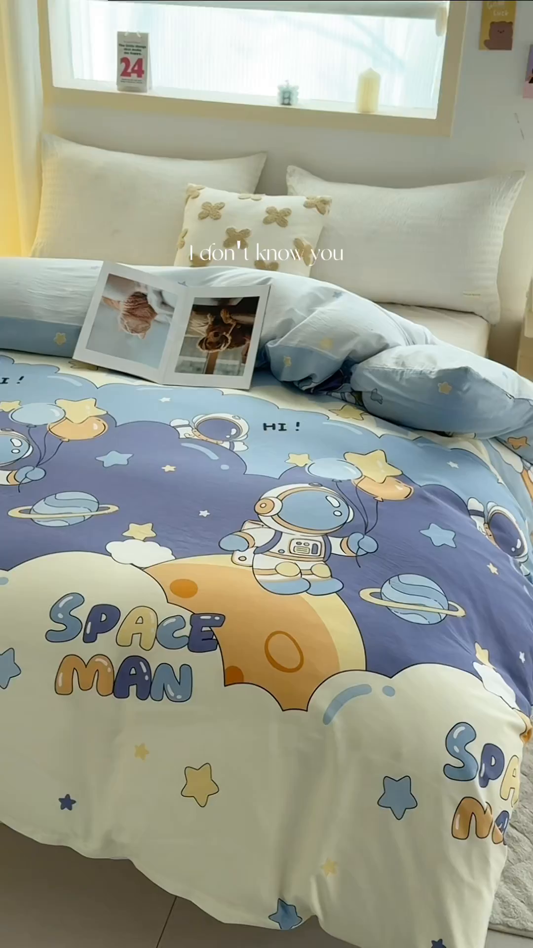 91家纺网 家纺一手货源 找家纺 小蓝孩家纺 2026新款12868全棉印花单被套(联系商家可打折，尺寸可定制) 太空梦乐园