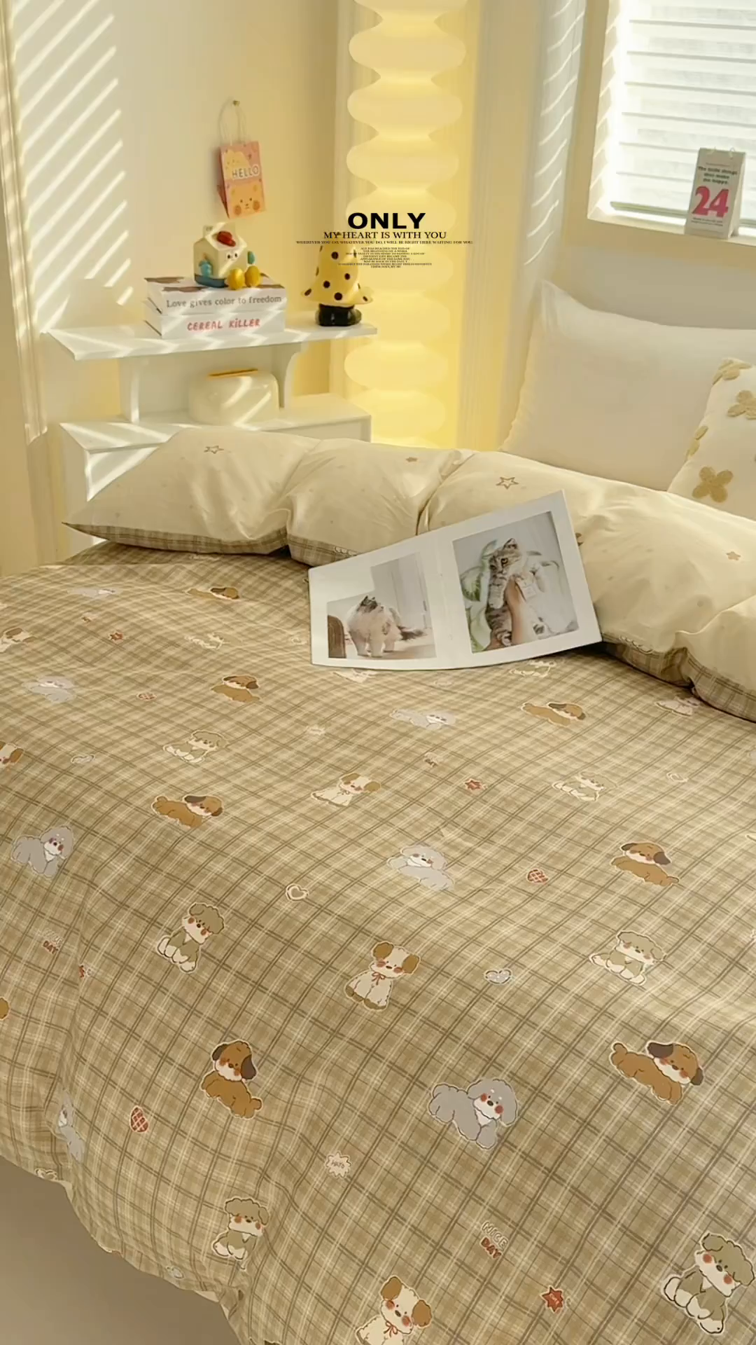 91家纺网 家纺一手货源 找家纺 小蓝孩家纺 2026新款12868全棉印花单被套(联系商家可打折，尺寸可定制) 哈哈狗