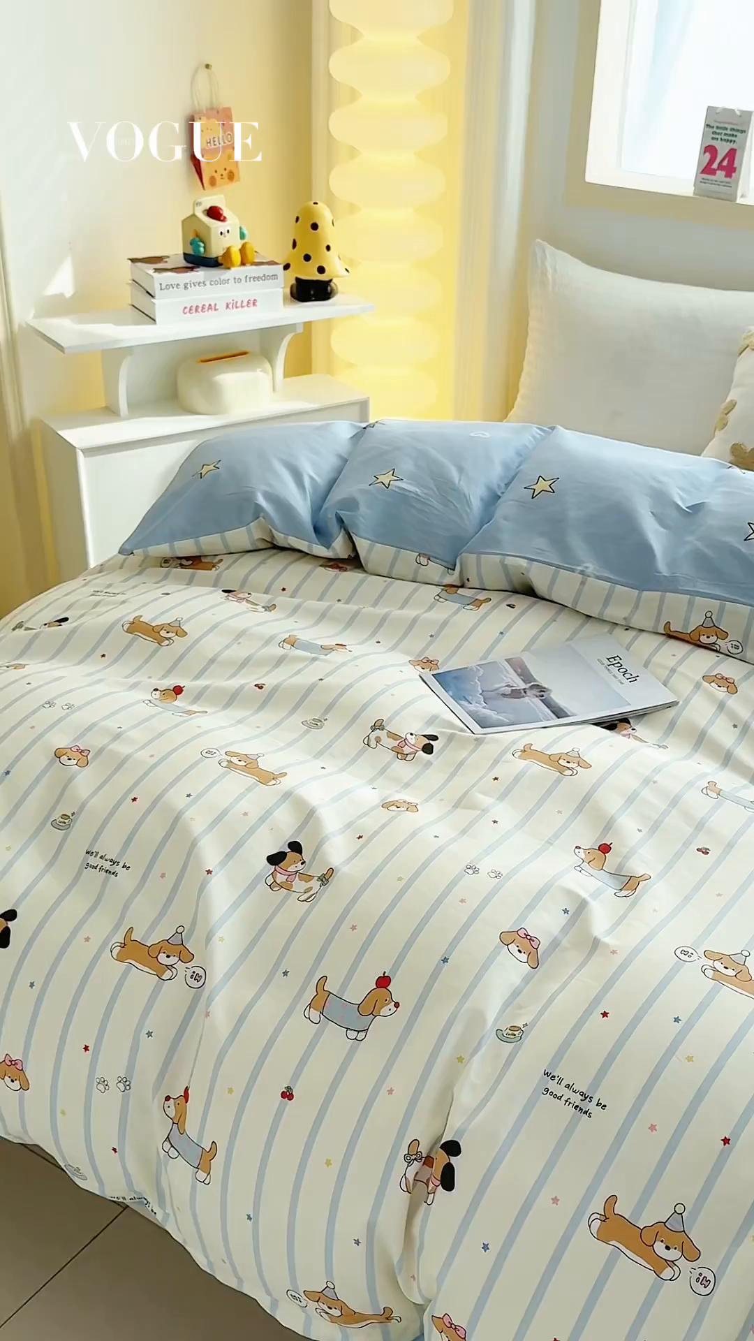 91家纺网 家纺一手货源 找家纺 小蓝孩家纺 2026新款12868全棉印花单被套(联系商家可打折，尺寸可定制) 糖纸童年