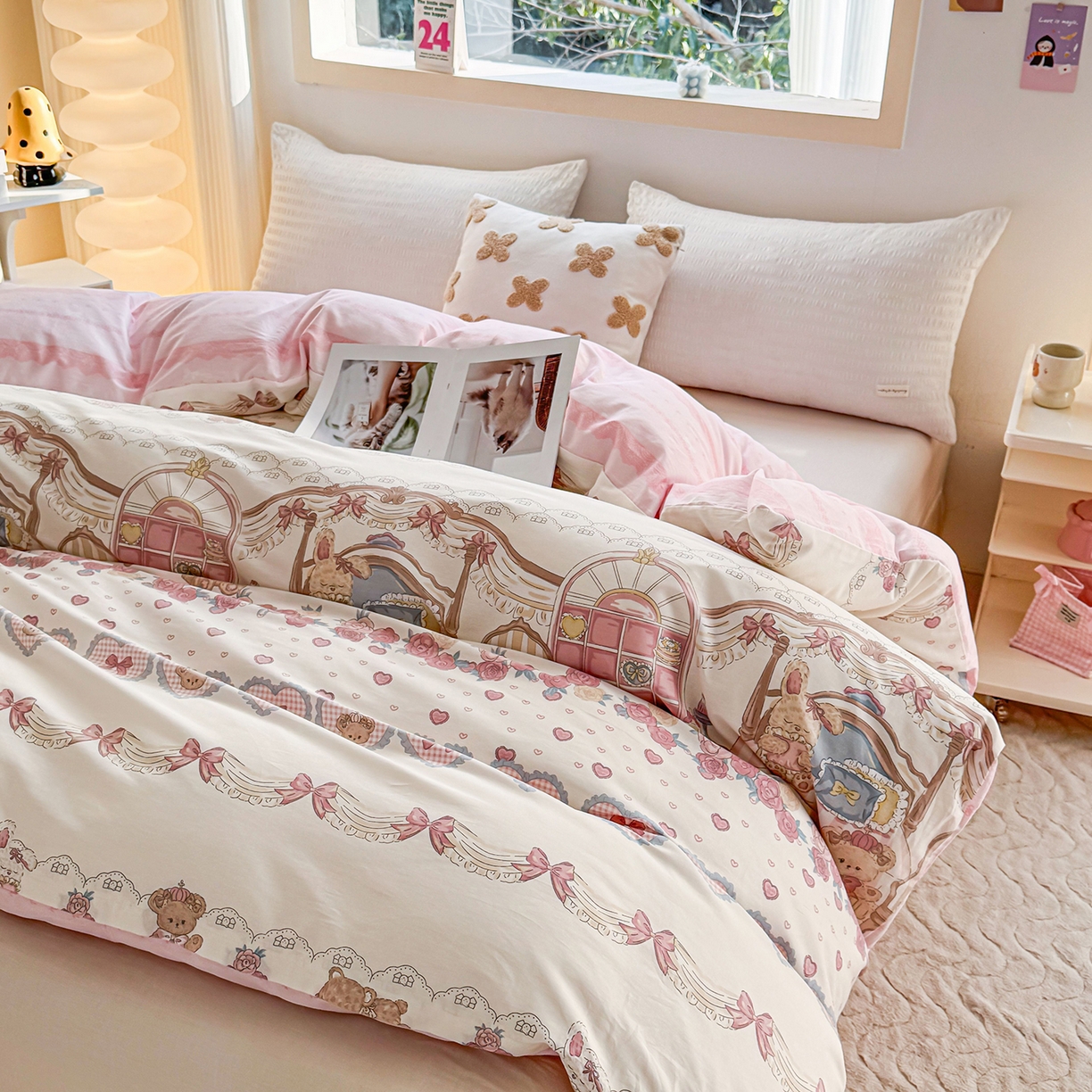 91家纺网 家纺一手货源 找家纺 （总）小蓝孩家纺 2026新款12868全棉印花单被套(联系商家可打折，尺寸可定制)