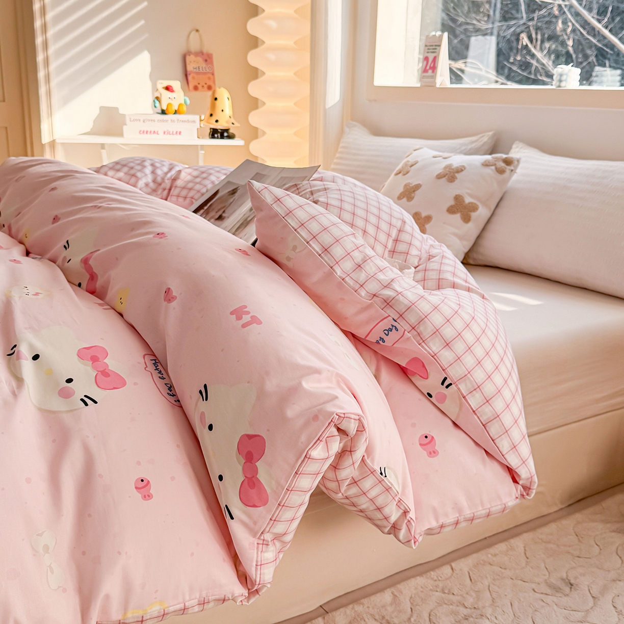 91家纺网 家纺一手货源 找家纺 （总）小蓝孩家纺 2026新款12868全棉印花单被套(联系商家可打折，尺寸可定制)