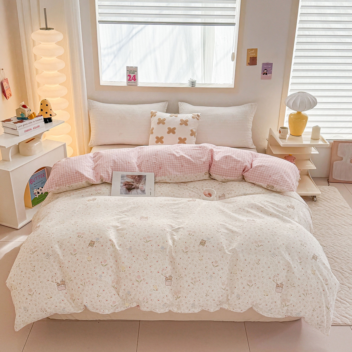 91家纺网 家纺一手货源 找家纺 小蓝孩家纺 2026新款12868全棉印花单被套(联系商家可打折，尺寸可定制) 丛林蜜语