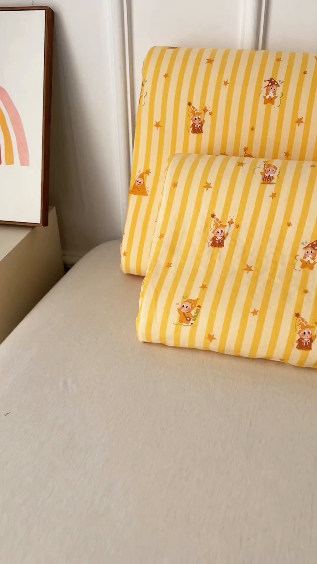 91家纺网 家纺一手货源 找家纺 百寐 2026新款全棉A类双层纱立体乳胶枕套纯棉纱布卡通碎花小清新枕套 立体-星星人