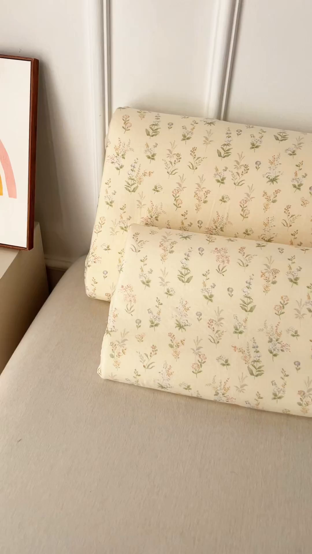 91家纺网 家纺一手货源 找家纺 百寐 2026新款全棉A类双层纱立体乳胶枕套纯棉纱布卡通碎花小清新枕套 立体-梨梦初醒