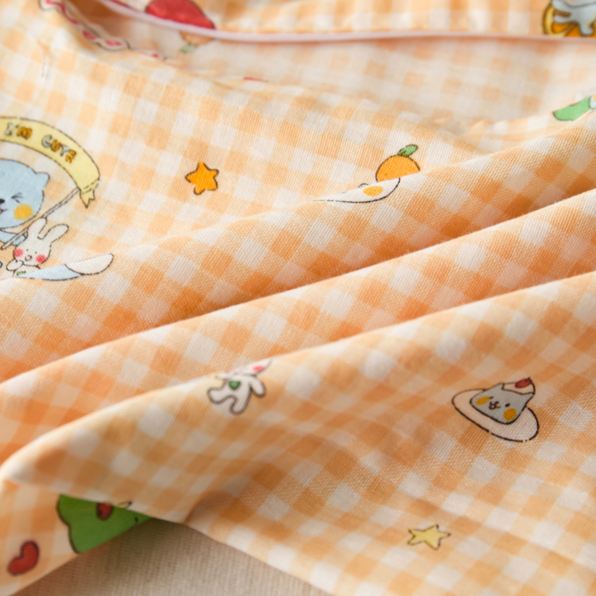 91家纺网 家纺一手货源 找家纺 百寐 2026新款全棉A类双层纱立体乳胶枕套纯棉纱布卡通碎花小清新枕套 立体-开心酷儿