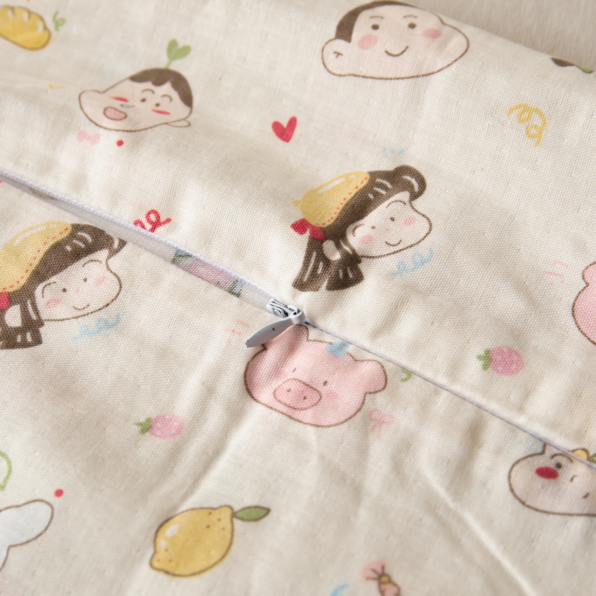 91家纺网 家纺一手货源 找家纺 （总）百寐 2026新款全棉A类双层纱立体乳胶枕套纯棉纱布卡通碎花小清新枕套