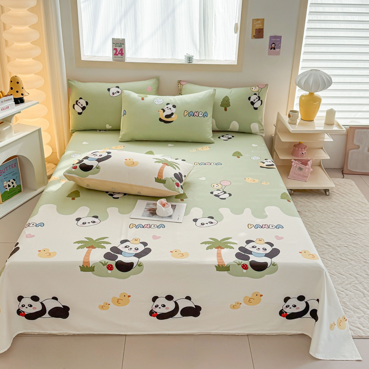 91家纺网 家纺一手货源 找家纺 （总）小蓝孩家纺 2026新款12868全棉印花单床单(联系商家可打折，尺寸可定制)