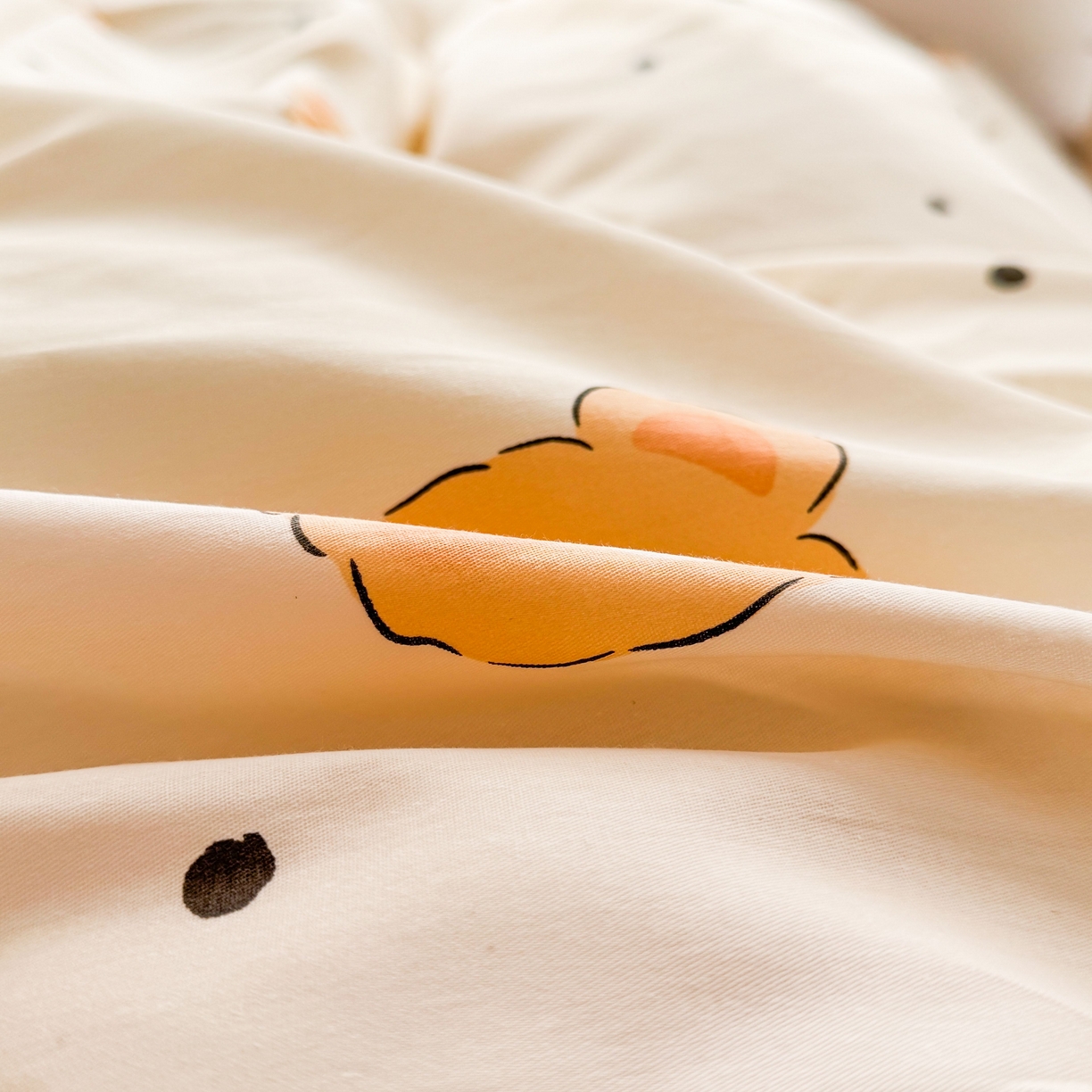 91家纺网 家纺一手货源 找家纺 小蓝孩家纺 2026新款12868全棉印花单床单(联系商家可打折，尺寸可定制) 领结熊宝