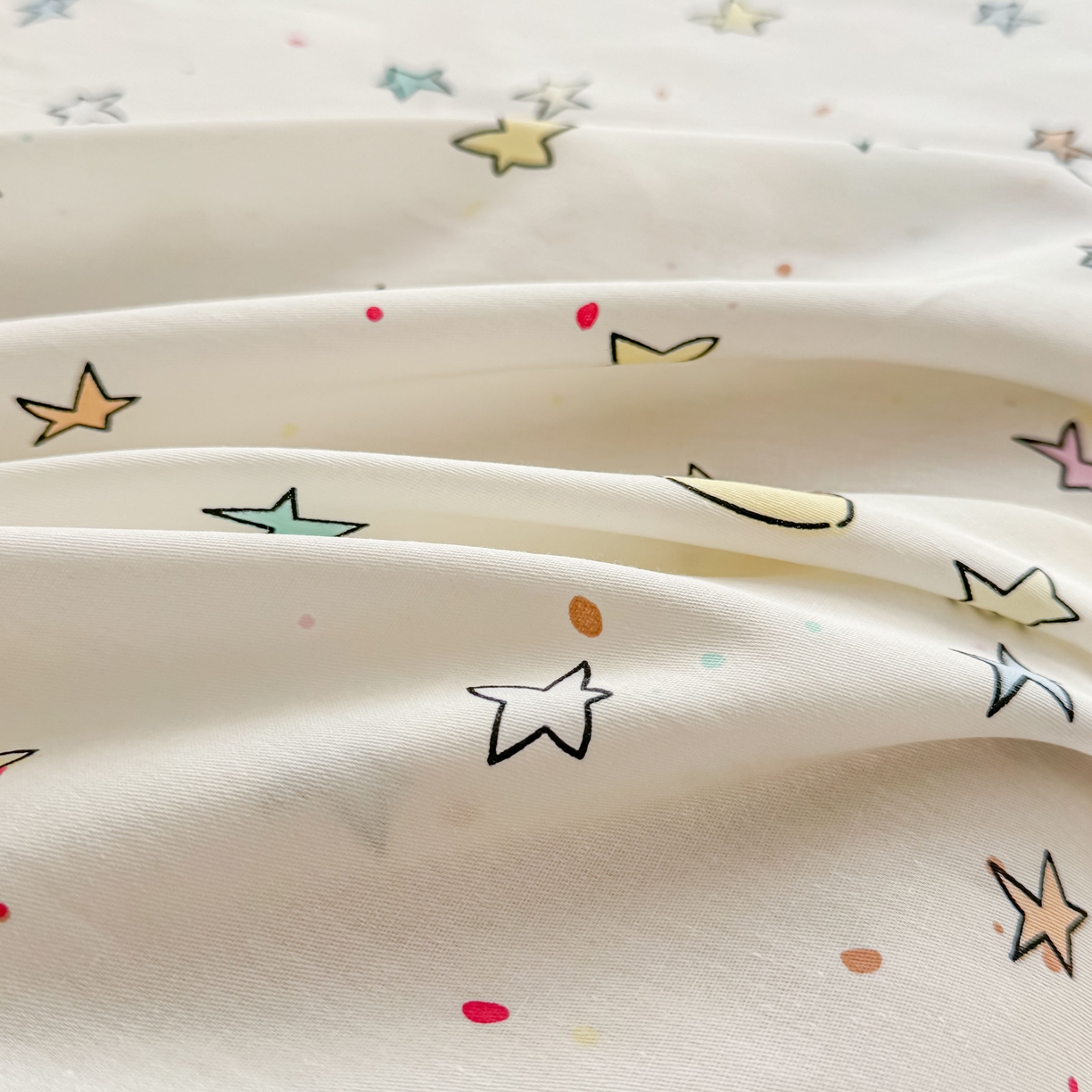 91家纺网 家纺一手货源 找家纺 小蓝孩家纺 2026新款12868全棉印花单床单(联系商家可打折，尺寸可定制) 星星凯蒂猫