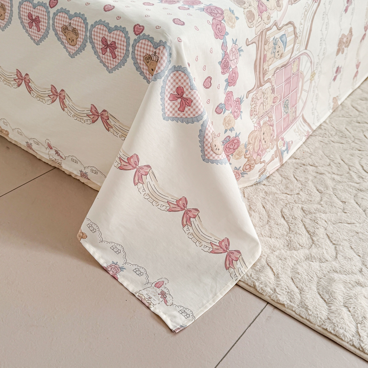 91家纺网 家纺一手货源 找家纺 （总）小蓝孩家纺 2026新款12868全棉印花单床单(联系商家可打折，尺寸可定制)