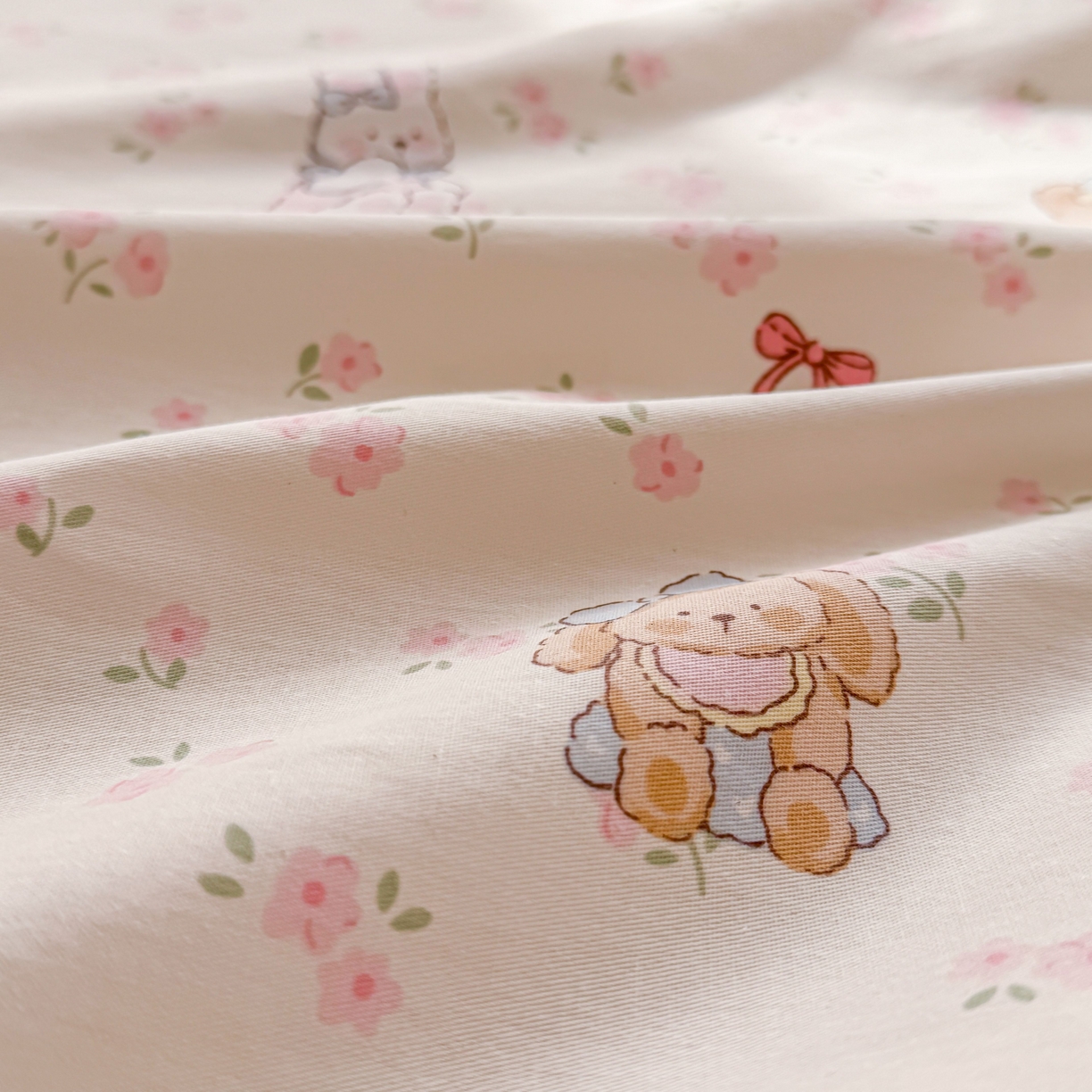 91家纺网 家纺一手货源 找家纺 小蓝孩家纺 2026新款12868全棉印花单床单(联系商家可打折，尺寸可定制) 奶酪幼儿园