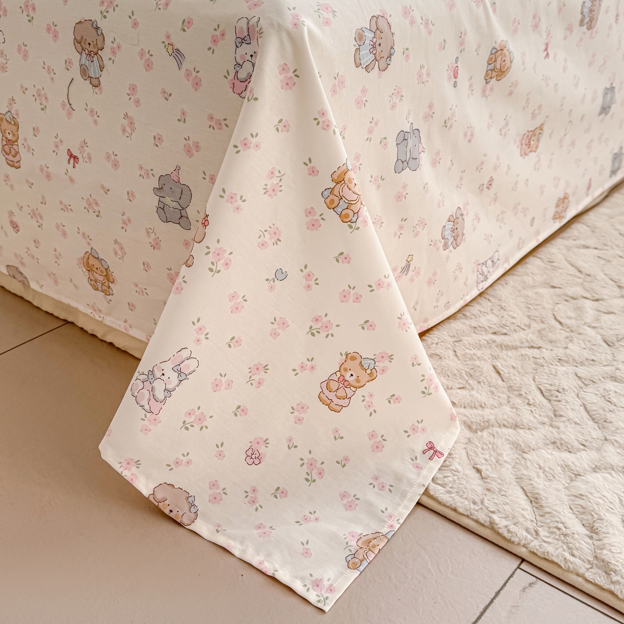 91家纺网 家纺一手货源 找家纺 小蓝孩家纺 2026新款12868全棉印花单床单(联系商家可打折，尺寸可定制) 奶酪幼儿园