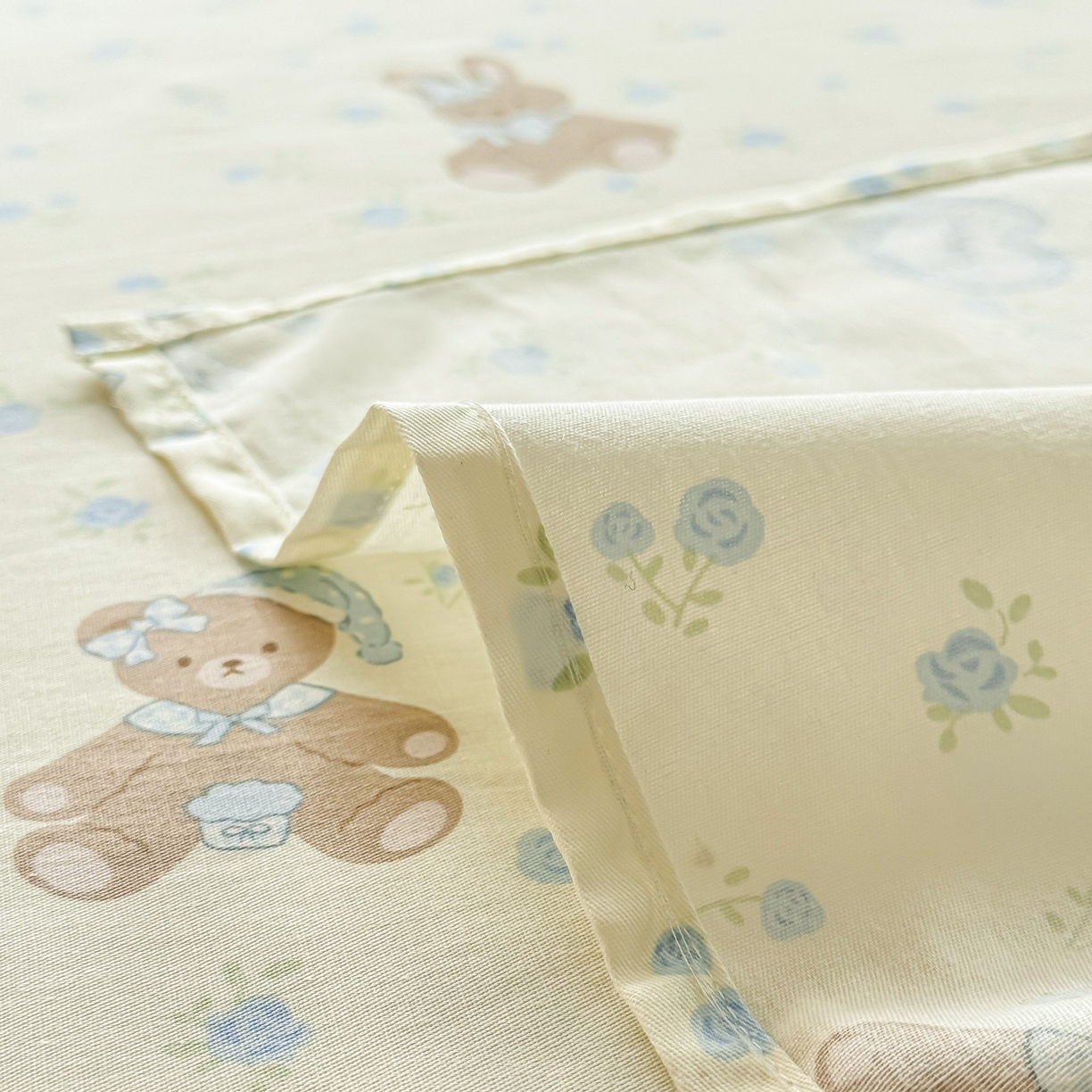 91家纺网 家纺一手货源 找家纺 小蓝孩家纺 2026新款12868全棉印花单床单(联系商家可打折，尺寸可定制) 告白兔