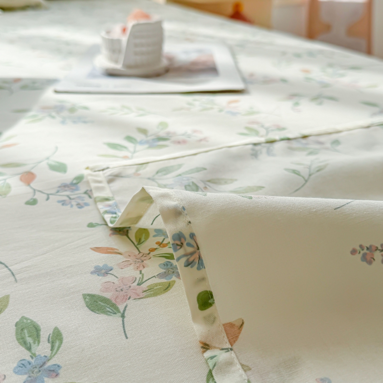 91家纺网 家纺一手货源 找家纺 小蓝孩家纺 2026新款12868全棉印花单床单(联系商家可打折，尺寸可定制) 风铃小兔