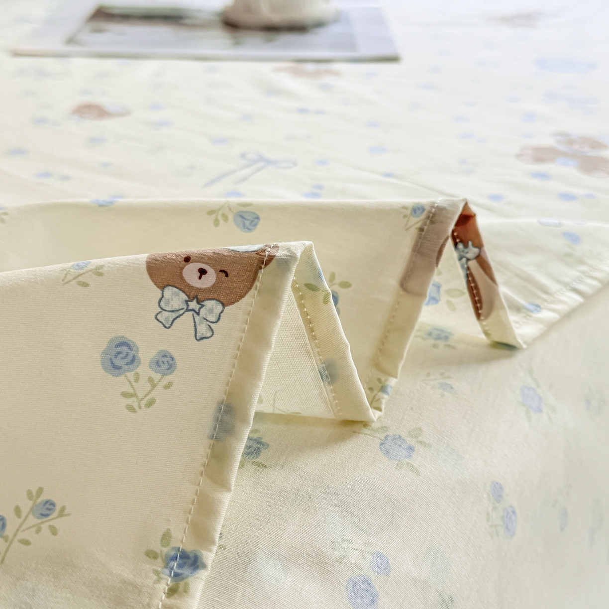 91家纺网 家纺一手货源 找家纺 小蓝孩家纺 2026新款12868全棉印花单床单(联系商家可打折，尺寸可定制) 告白兔