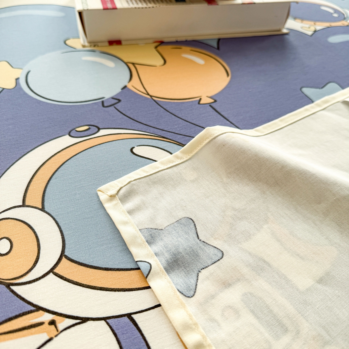 91家纺网 家纺一手货源 找家纺 小蓝孩家纺 2026新款12868全棉印花单床单(联系商家可打折，尺寸可定制) 太空梦乐园