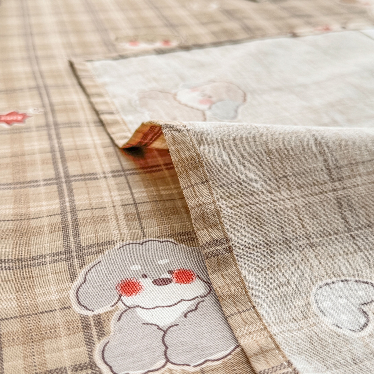 91家纺网 家纺一手货源 找家纺 小蓝孩家纺 2026新款12868全棉印花单床单(联系商家可打折，尺寸可定制) 哈哈狗