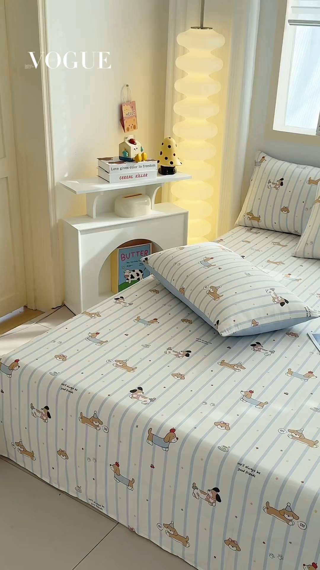 91家纺网 家纺一手货源 找家纺 小蓝孩家纺 2026新款12868全棉印花单床单(联系商家可打折，尺寸可定制) 糖纸童年