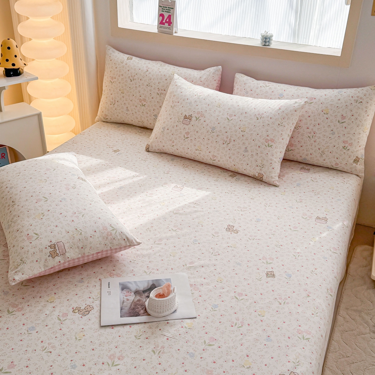 91家纺网 家纺一手货源 找家纺 小蓝孩家纺 2026新款12868全棉印花单床单(联系商家可打折，尺寸可定制) 丛林蜜语