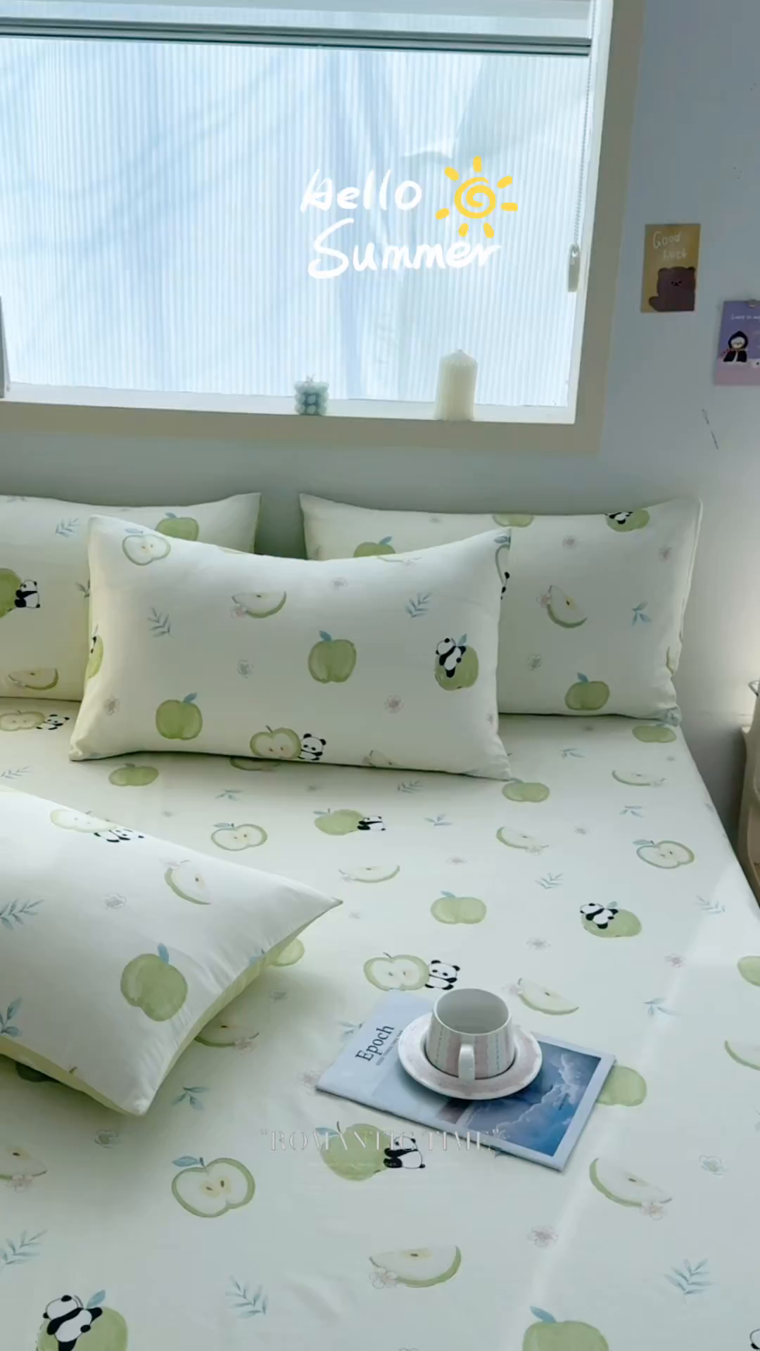 91家纺网 家纺一手货源 找家纺 小蓝孩家纺 2026新款12868全棉印花单床单(联系商家可打折，尺寸可定制) 果味小森林