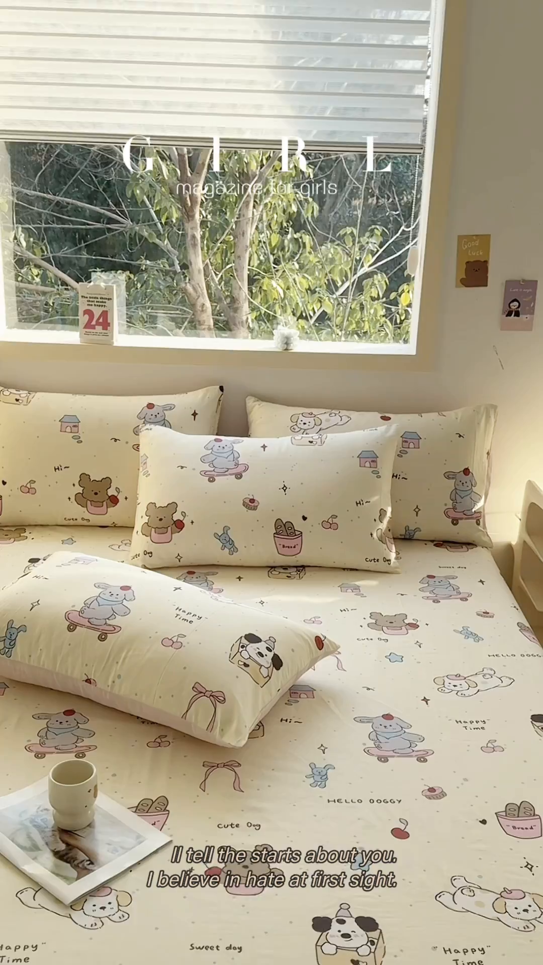 91家纺网 家纺一手货源 找家纺 小蓝孩家纺 2026新款12868全棉印花单床单(联系商家可打折，尺寸可定制) 可爱颂