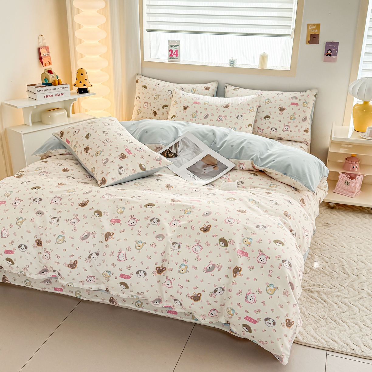 91家纺网 家纺一手货源 找家纺 （总）小蓝孩家纺 2026新款12868全棉纯棉印花四件套（联系商家可打折，尺寸可定制）