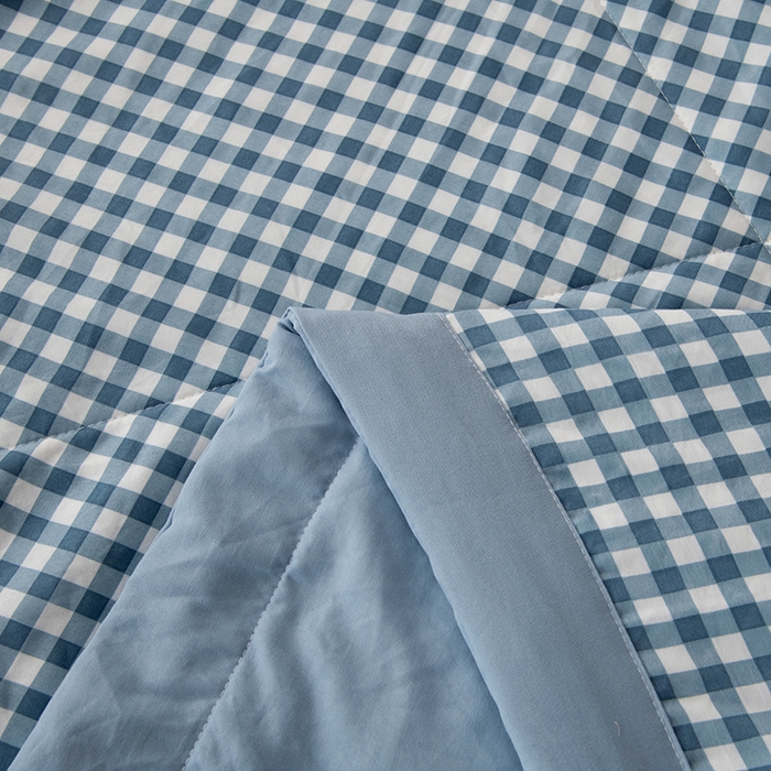 91家纺网 家纺一手货源 找家纺 禹祥家纺 2026新款水洗棉A类100%新疆棉花填充夏被可机洗空调被夏凉被学生被被子被芯 水兰小格