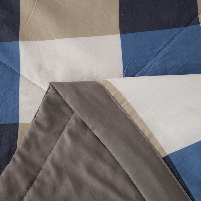 91家纺网 家纺一手货源 找家纺 禹祥家纺 2026新款水洗棉A类100%新疆棉花填充夏被可机洗空调被夏凉被学生被被子被芯 烟灰大格