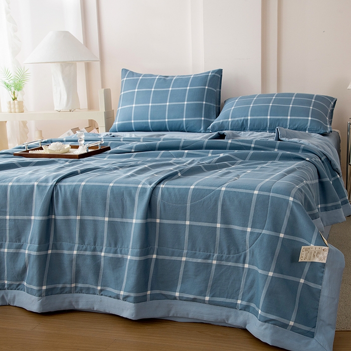 91家纺网 家纺一手货源 找家纺 禹祥家纺 2026新款水洗棉A类100%新疆棉花填充夏被可机洗空调被夏凉被学生被被子被芯 布丁大格