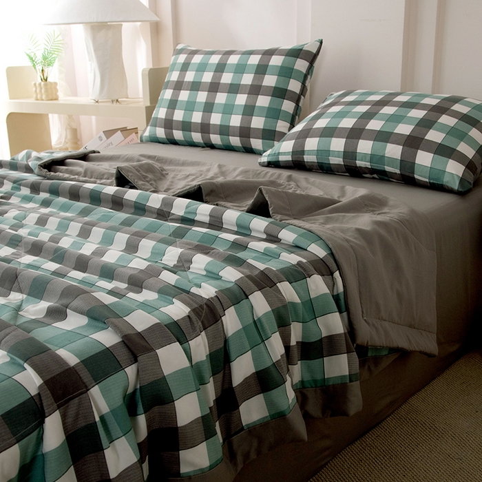 91家纺网 家纺一手货源 找家纺 禹祥家纺 2026新款水洗棉A类100%新疆棉花填充夏被可机洗空调被夏凉被学生被被子被芯 日和-绿