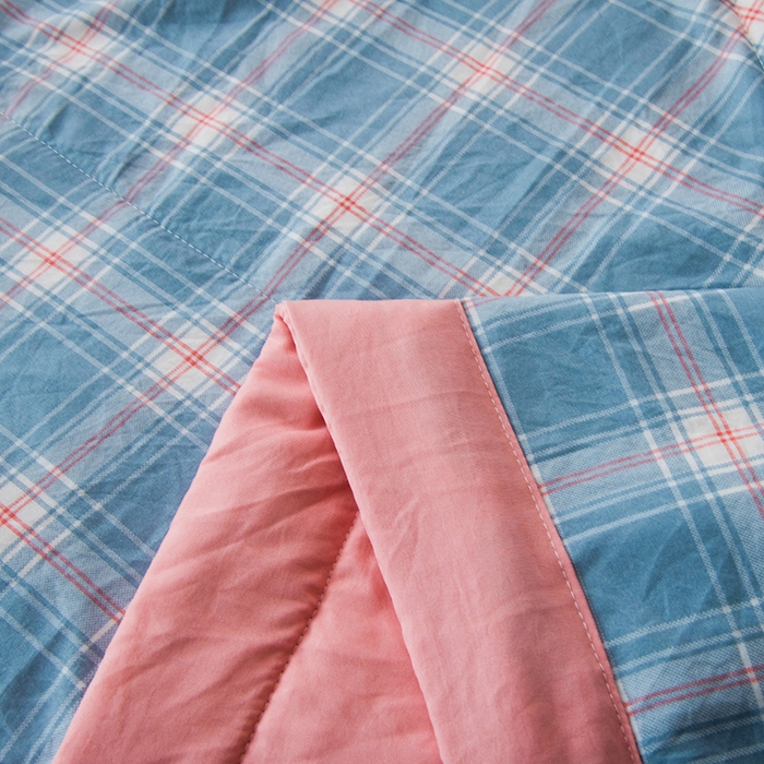 91家纺网 家纺一手货源 找家纺 禹祥家纺 2026新款水洗棉A类100%新疆棉花填充夏被可机洗空调被夏凉被学生被被子被芯 里约-蓝