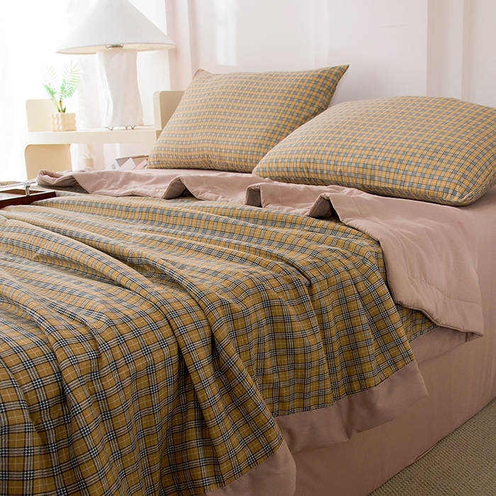 91家纺网 家纺一手货源 找家纺 禹祥家纺 2026新款水洗棉A类100%新疆棉花填充夏被可机洗空调被夏凉被学生被被子被芯 春野-咖