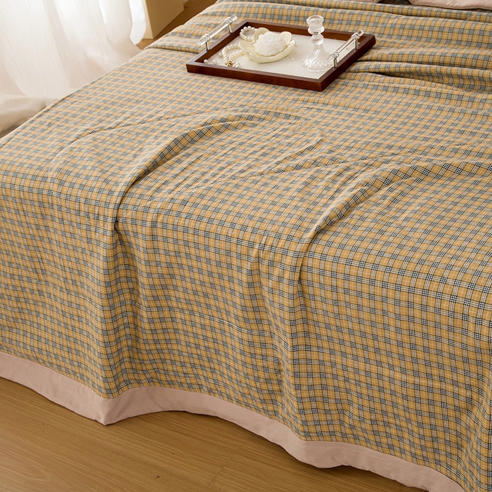 91家纺网 家纺一手货源 找家纺 禹祥家纺 2026新款水洗棉A类100%新疆棉花填充夏被可机洗空调被夏凉被学生被被子被芯 春野-咖