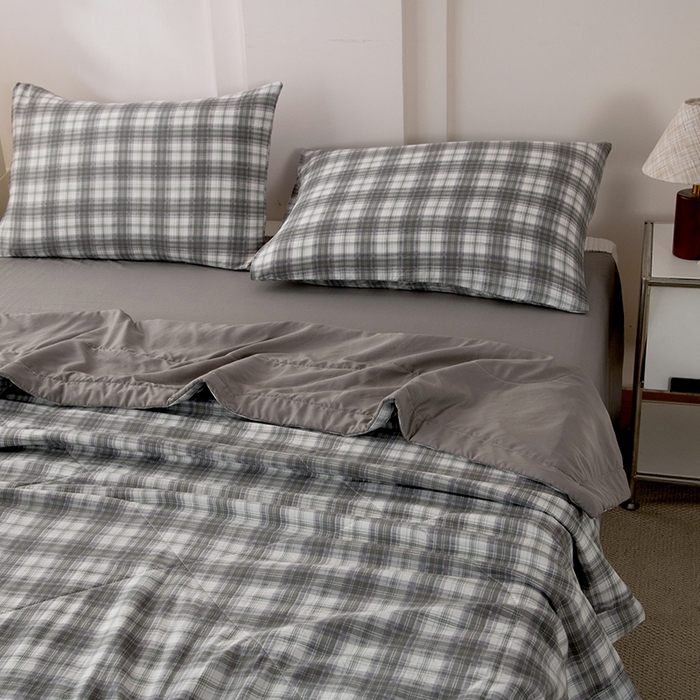 91家纺网 家纺一手货源 找家纺 禹祥家纺 2026新款水洗棉A类100%新疆棉花填充夏被可机洗空调被夏凉被学生被被子被芯 艾琳-灰