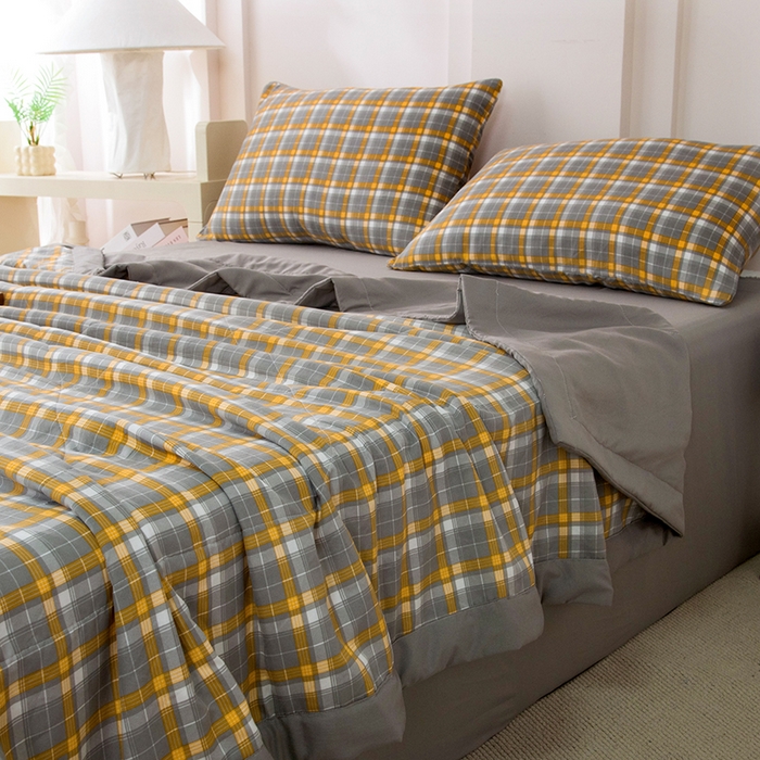 91家纺网 家纺一手货源 找家纺 禹祥家纺 2026新款水洗棉A类100%新疆棉花填充夏被可机洗空调被夏凉被学生被被子被芯 洛卡-灰