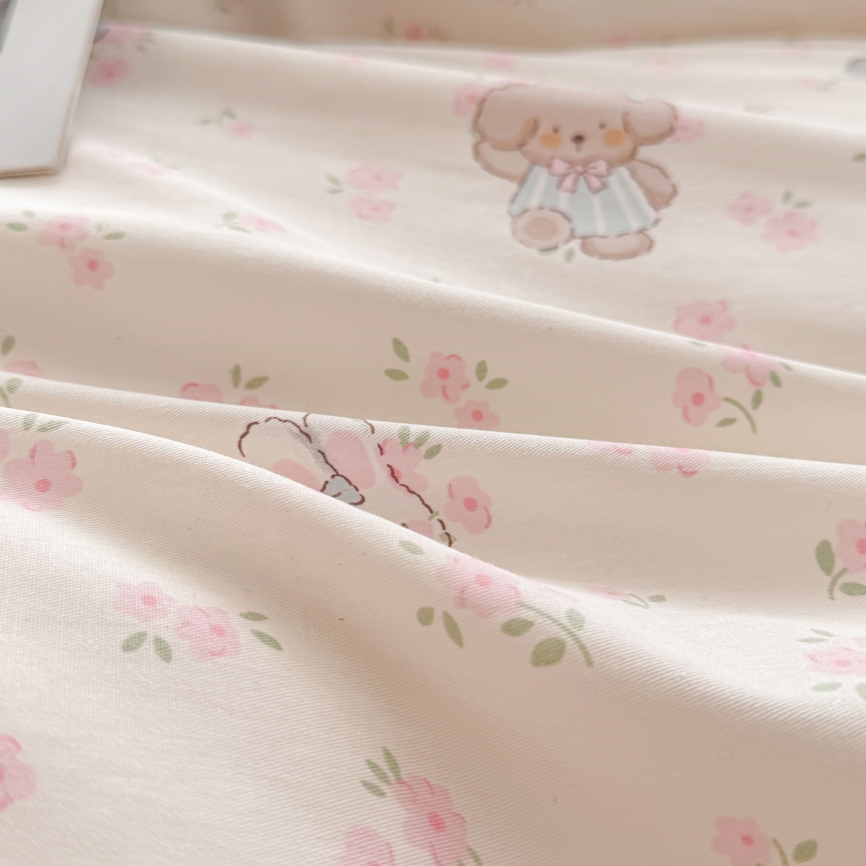 91家纺网 家纺一手货源 找家纺 小蓝孩家纺 2026新款12868全棉纯棉印花四件套（联系商家可打折，尺寸可定制） 奶酪幼儿园