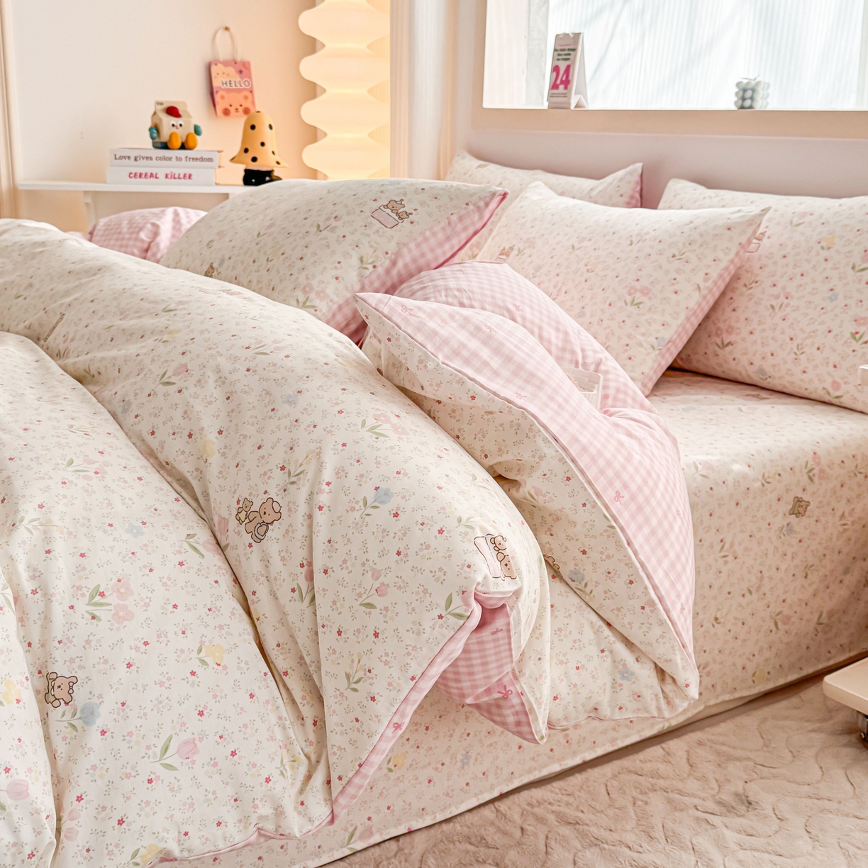 91家纺网 家纺一手货源 找家纺 小蓝孩家纺 2026新款12868全棉纯棉印花四件套（联系商家可打折，尺寸可定制） 丛林蜜语