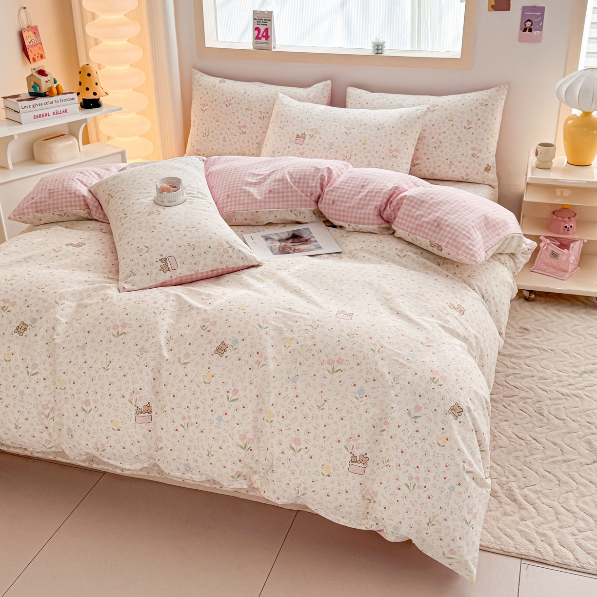 91家纺网 家纺一手货源 找家纺 小蓝孩家纺 2026新款12868全棉纯棉印花四件套（联系商家可打折，尺寸可定制） 丛林蜜语